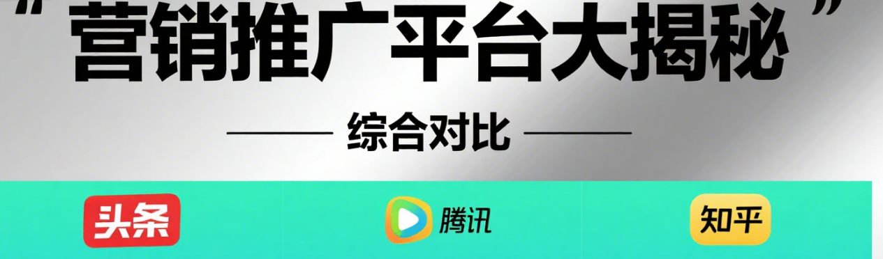 营销推广平台大揭秘：头条系、腾讯系、知乎、小红书，究竟该选谁？