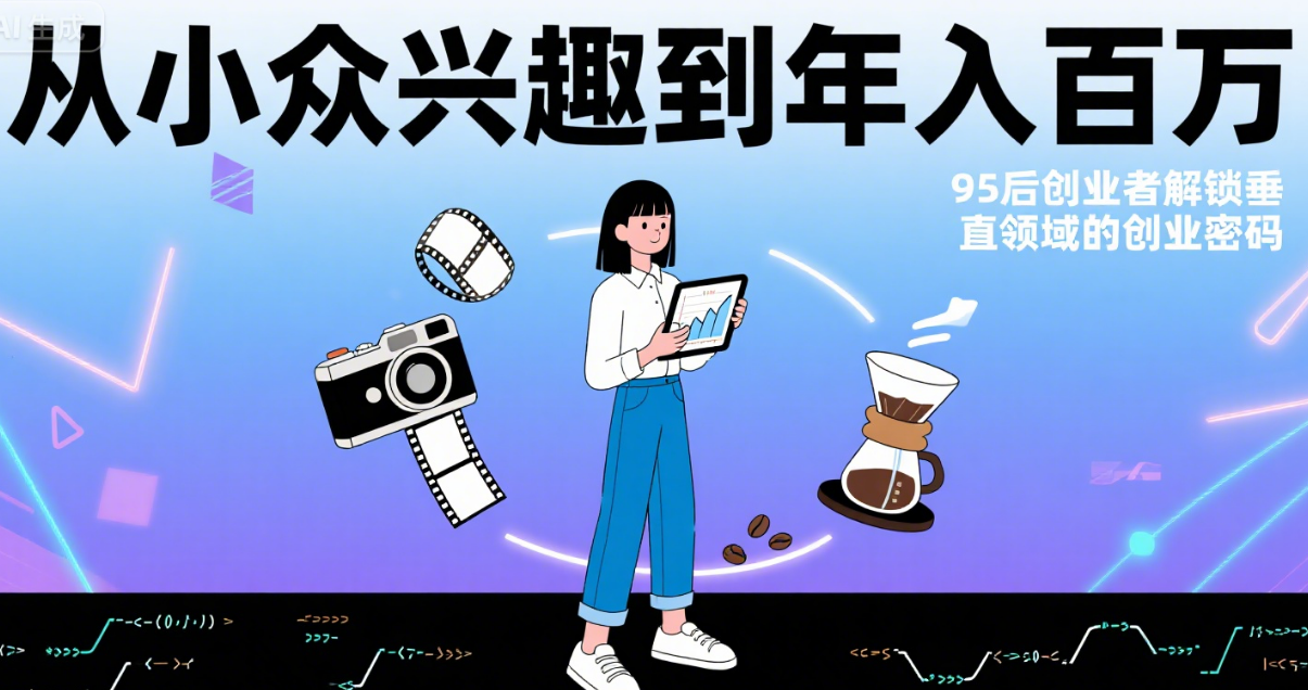 从小众兴趣到年入百万：95 后创业者解锁垂直领域的创业密码