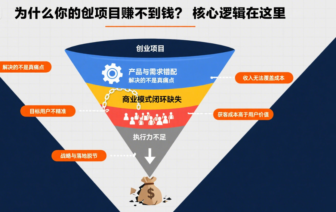 为什么你的创业项目赚不到钱？核心逻辑在这里